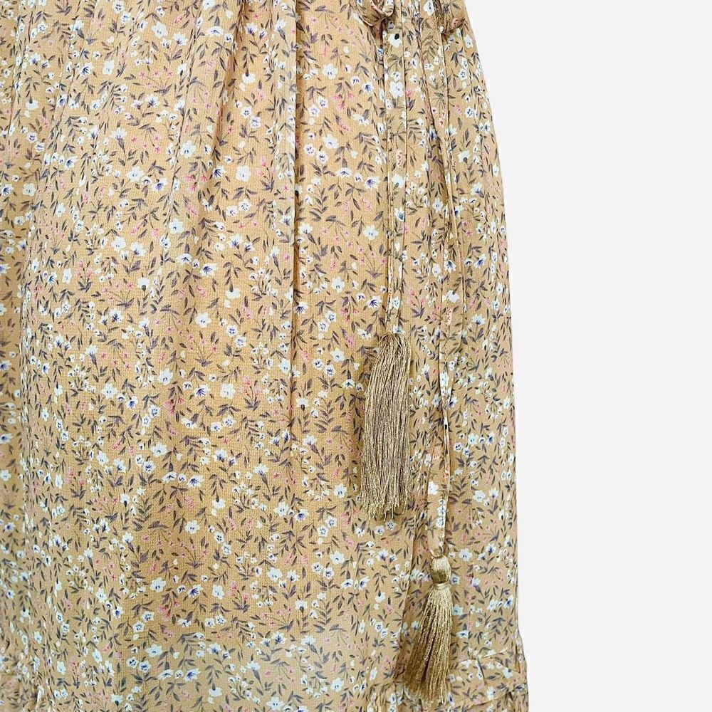 See the Shades Large Orange White Floral Tiered Maxi Dress - Picture 9 of 13